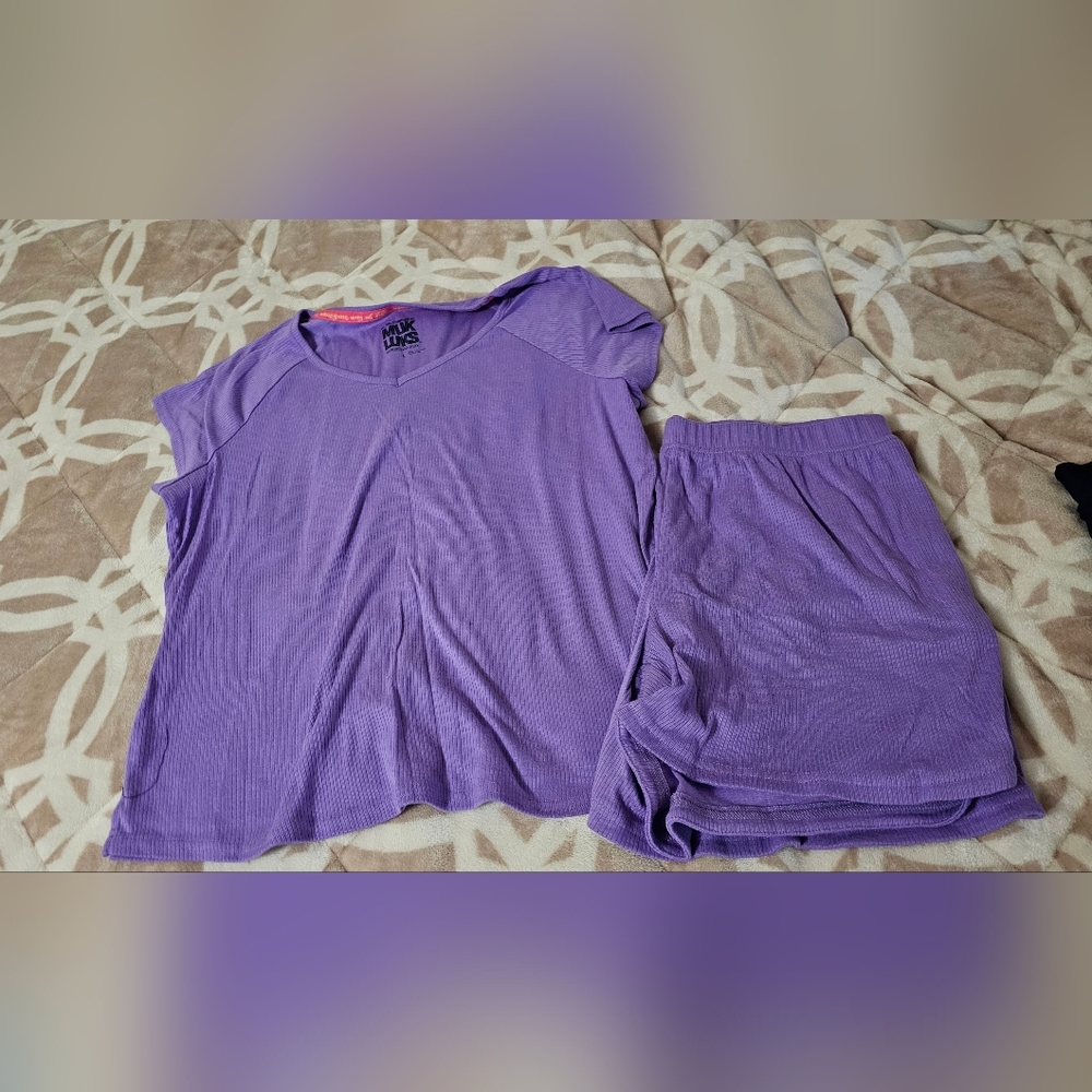 Lot of 4 pajama sets capri and shorts Muk Luks Cuddl Duds Large - Picture 9 of 16